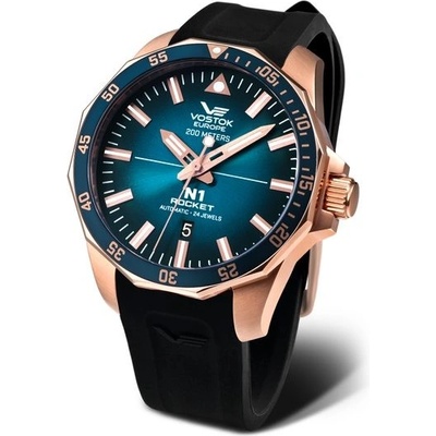 Vostok Europe NH35A/225B616S Černý silikonový řemínek