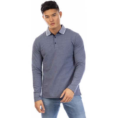 Peter Werth Блуза с яка Peter Werth Men's Needham Long Sleeve Polo Shirt - Navy/White