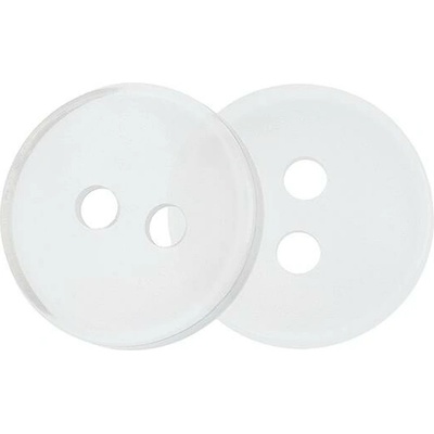 Bellatex Gombík 1,3 cm priehľadný 2 dierky 356686 súprava 6 ks
