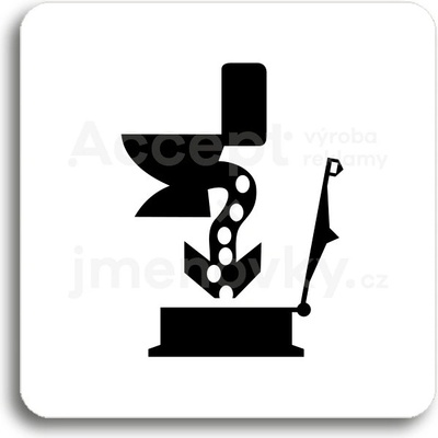 ACCEPT Piktogram odpadky - bílá tabulka - černý tisk bez rámečku