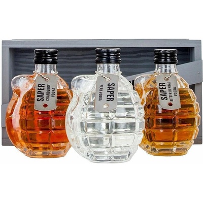Debowa Saper degustační set vodek 40% 3 x 0,2 l (karton)