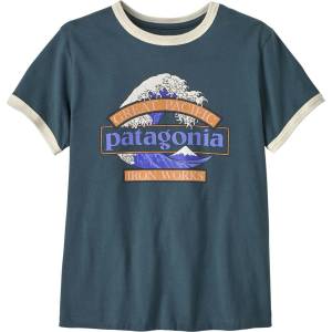 Patagonia Дамска тениска Patagonia Women's Great Waves Ringer Tee T-shirt - Summit Blue (916-6166-0512)