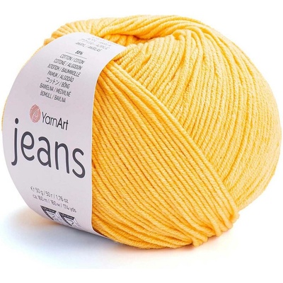 Pletací příze Gina / Jeans 50 g Varianta: 3 (35) žlutá, Balení: 1 ks 43308/85098/198125