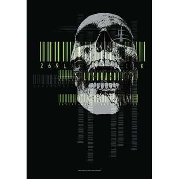 Image 1 of HEART ROCK флагче Lacuna Coil - Skull - HFL0834