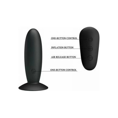 Boss of Toys Mr Play Vibrating Anal Plug Black - 12 Modes, Remote Control, Silicone