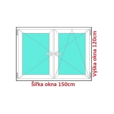 Soft Dvoukřídlé plastové okno 150x120 cm O+OS – Zboží Mobilmania