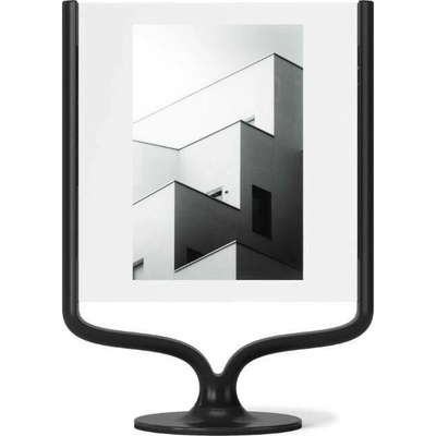 Stojací hliníkový fotorámeček 10x15 Umbra Wishbone černý loftový na stůl