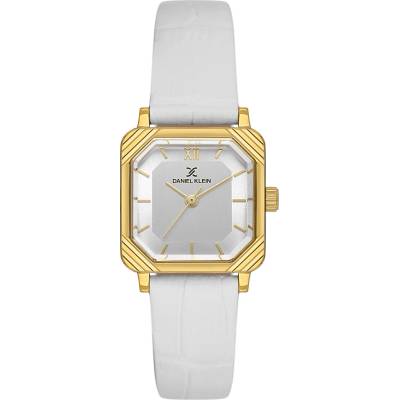 Daniel Klein DK. 1.14154-2 - Дамски, Кварц, 23x29.5mm, Бяла кожа, 3 ATM - Premium