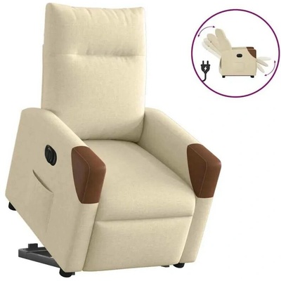 vidaXL 11461.3324026 Elektrické zvedací polohovací krémové textil