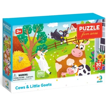 dodo Детски пъзел DoDo от 30 части - Крави и малки козички (300683)