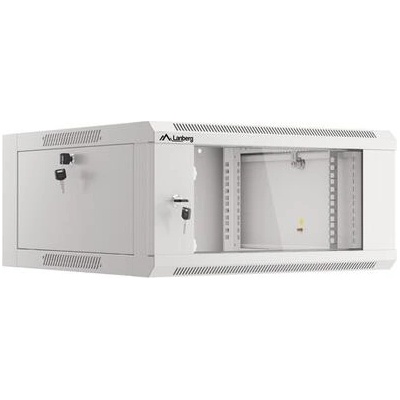 Lanberg Комуникационен шкаф, Lanberg rack cabinet 19" wall-mounted 4U 600 fast assembly (flat pack) grey (WFFA-5604-10S)