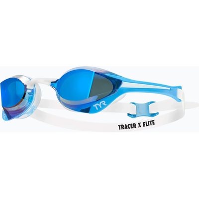 TYR Очила за плуване TYR Tracer-X Elite Racing Mirrored blue/white