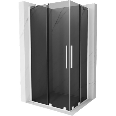 Mexen Velar Duo плъзгаща се душ кабина 90 x 80 см, графит, бяла - 871-090-080-42-20 (871-090-080-42-20)