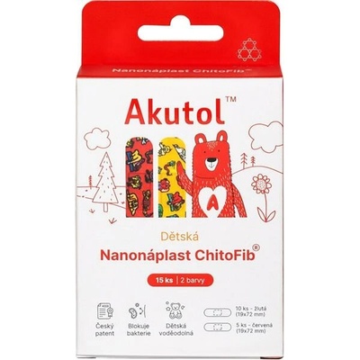AKUTOL® Nanonáplasť ChitoFib® detské balenie 15 ks