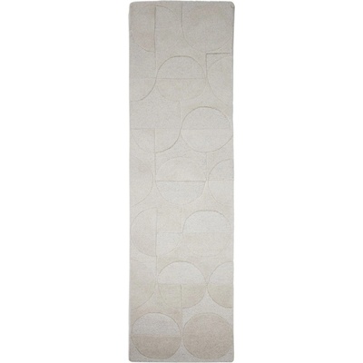 Flair Rugs Ръчно изработена вълнена пътека в цвят слонова кост 60x230 cm Gigi - Flair Rugs (503119381707)