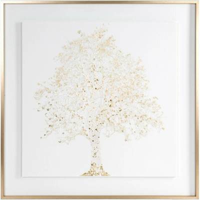 Dekoračný obraz na plátne s motívom stromu 80x80cm - biely