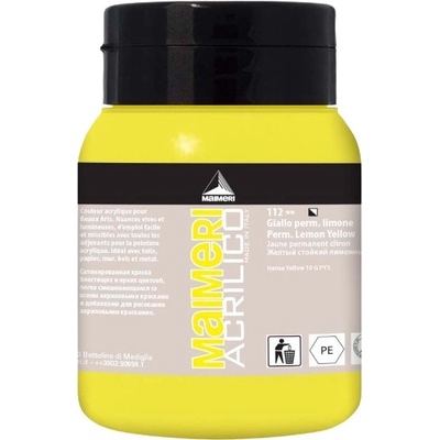 Maimeri Brera Acrilico 60 Ml – Giallo Brillante 074 | Colore Intenso Per Artisti E Hobbisti