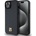 DKNY Repeat Pattern Stack Logo MagSafe Leather Hard Case - дизайнерски кожен кейс с MagSafe за iPhone 13 (черен)