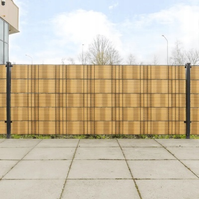 Balkonové zástěny 10 ks světle hnědé 255 x 19 cm polyratan