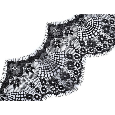 Prima-obchod Francouzská krajka šíře 12 cm, barva 4 černá