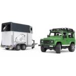 BRUDER Bruder: Комплект фигурки на Land Rover Defender за офроуд и кон