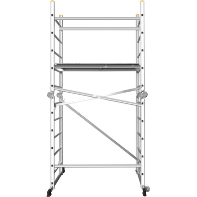 DRABEST Алуминиево мултифункционално скеле и стълба ikar 3в1 - работна височина до 4м (03080082)