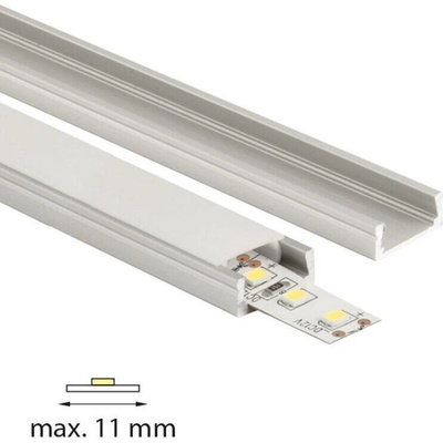 ML-761.003.02.2 Přisazený hliníkový profil PG, 15x7 mm, včetně čirého difuzoru, 2 m