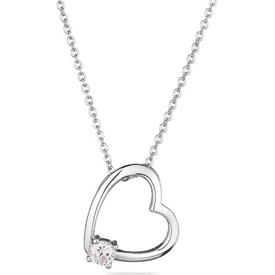 Swan Сребърно колие с циркон END607N Swan