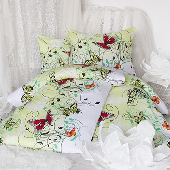 Xpose bavlna povlečení na 2 postele Karolína zelená 140x200 70x90