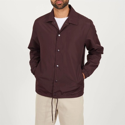 Brave Soul Яке Brave Soul Men's Lightweight Long Sleeve Coach Jacket - Burgundy