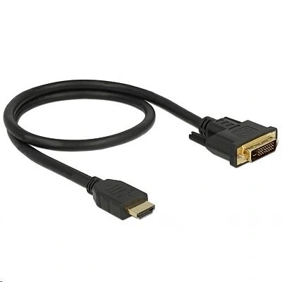 Delock 85654 HDMI към DVI 24 + 1 2 двупосочен черен кабел (85652)