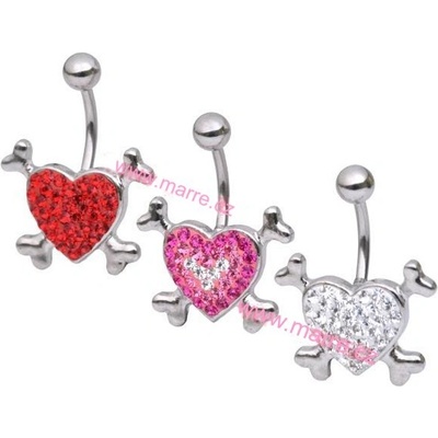 Marre piercing do pupíku srdce MSNAV1104