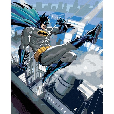 Zuty Batman nad městem 40 x 50 cm vypnuté plátno na rám 8596530134176