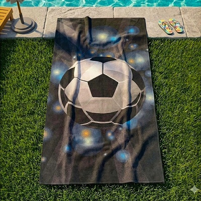 Carbotex plážová osuška ftbalový míč v záři reflektorů 70 x 140 cm