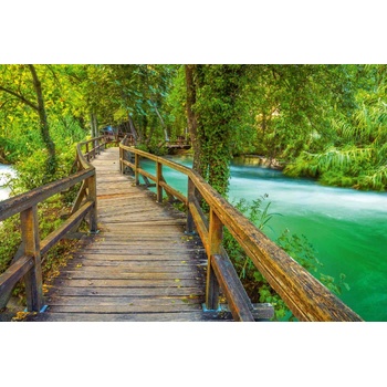 DIMEX ART s. r. o Флизелинов фототапет разходка по дървена пътека 375 x 250 см