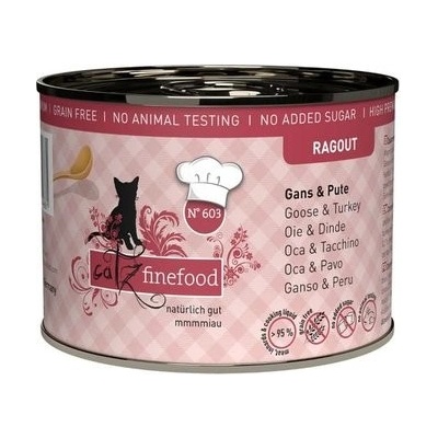 Catz Finefood Ragout No.603 s husím a krůtím masem 190 g