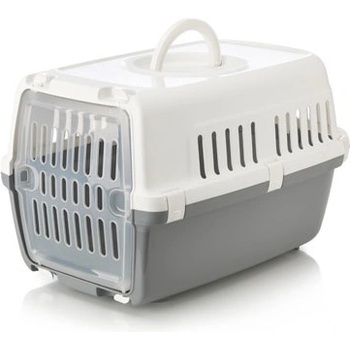 Savic Zephos - Транспортна чанта за кучета , бяло/сиво, 48 х 31.5 х 30 см