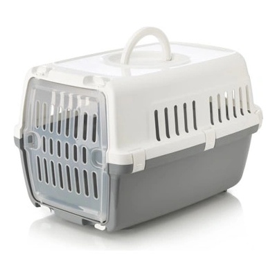 Savic Zephos - Транспортна чанта за кучета , бяло/сиво, 48 х 31.5 х 30 см