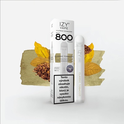 IZY VAPE ONE Classic Tobacco 2ml 18 mg White 800 poťahov