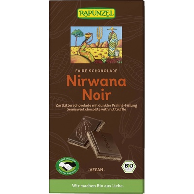 Rapunzel NIRWANA NOIR s pralinkovou náplní BIO VEGAN 55% 100 g