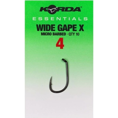 Korda Háčky Essentials Wide Gape X Barbed 10ks Vel. 4