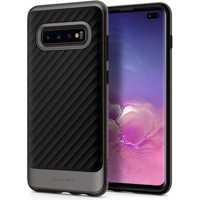 Spigen Neo Hybrid Case - хибриден кейс с висока степен на защита за Samsung Galaxy S10 Plus (черен-сив)