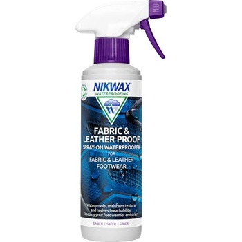 Nikwax импрегниращ препарат с гъба спрей, кожа и комбинирани обувки Fabric & Leather Proof Spray 300ml (794P01)