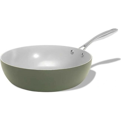 Elmich Nepřilnavá keramická Wok pánev Vital 26 cm olivově zelená – Hledejceny.cz