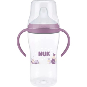 Nuk Бебешко шише NUK Perfect Match - С накрайник за сок, TC, РР, 260 ml, хипо, лилаво (10216312) - baby