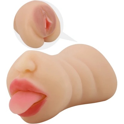 Pretty Love Двустранен мастурбатор вагина и уста Crazy Bull Sarah