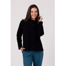 B268 Pullover top with high neck black