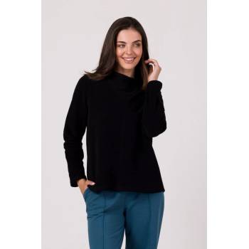 B268 Pullover top with high neck black