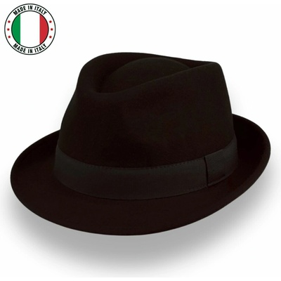 Krumlovanka Cestovní klobouk Trilby voděodolný nemačkavý Superior Quality P-181056 tmavě hnědý