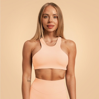 GymBeam BeastPink Спортен сутиен Venture Peach XL